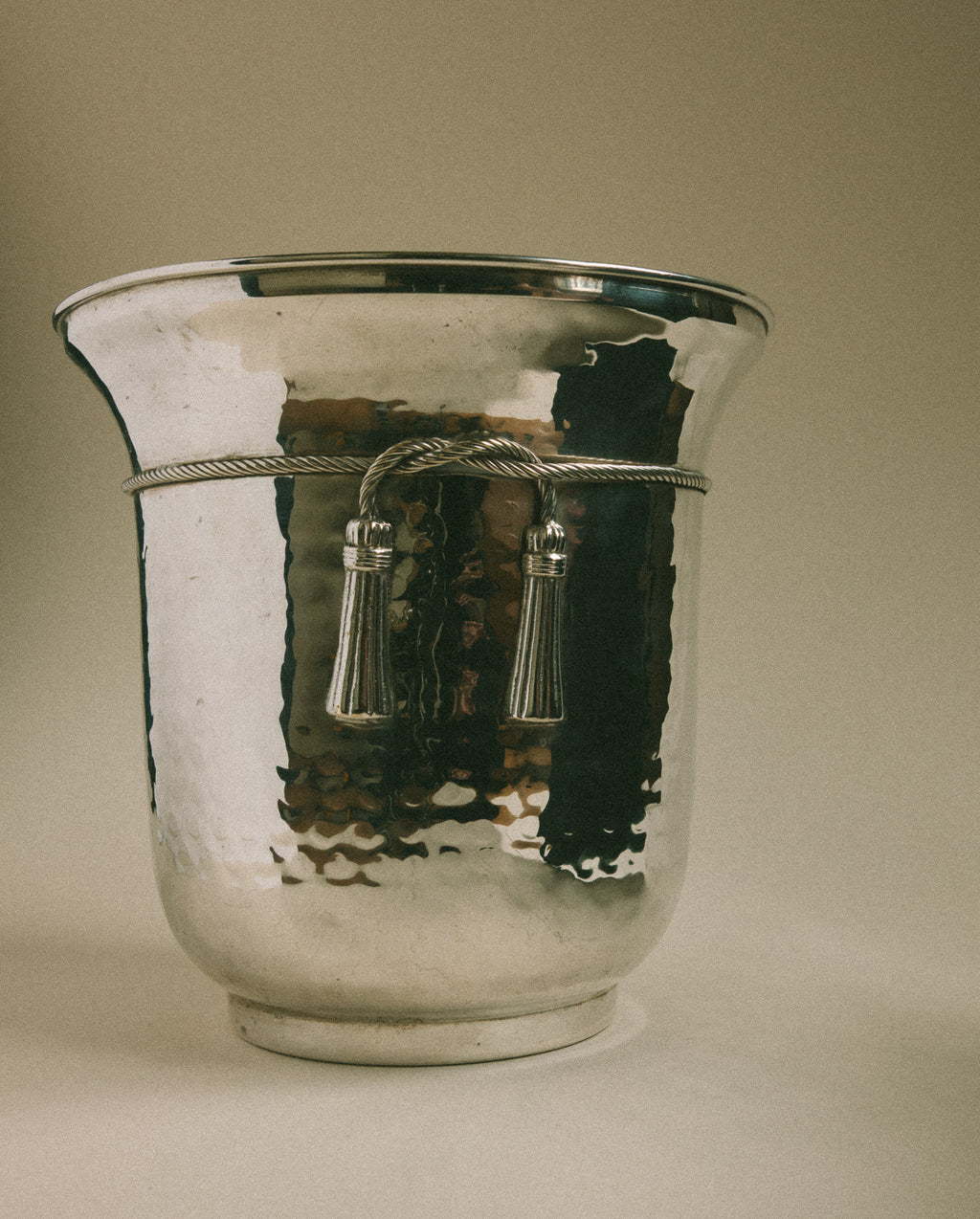 Silver Plated Champagne Bucket with Tassel