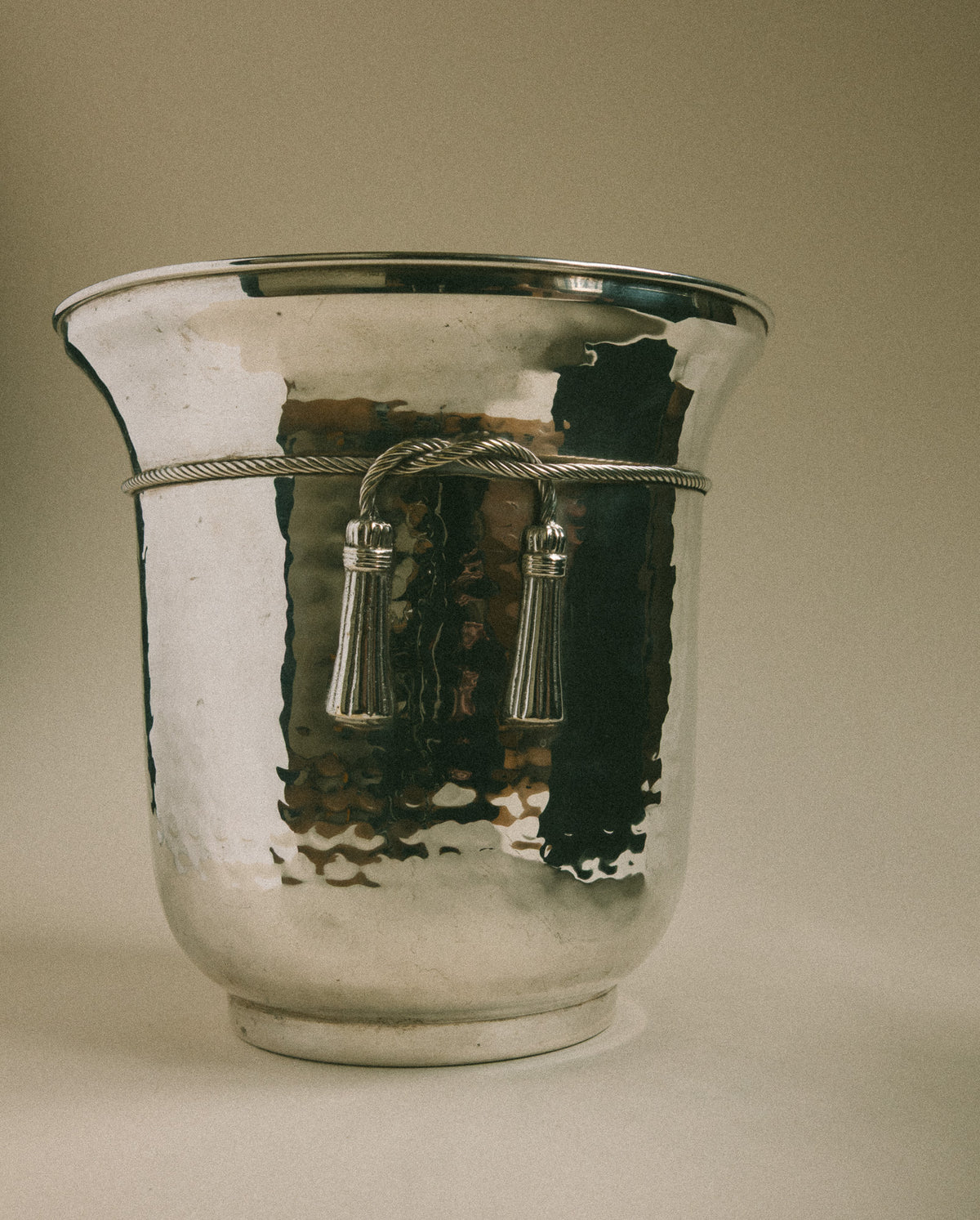 Silver Plated Champagne Bucket with Tassel