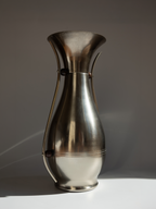 Dovo Twin-Handled Metal Vase with Wooden Beads