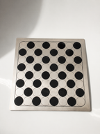 Italian Modernist "Cylinder" Chess Set in Brushed Stainless Steel