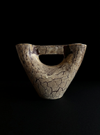 Vase sculptural en céramique brutaliste par Accolay