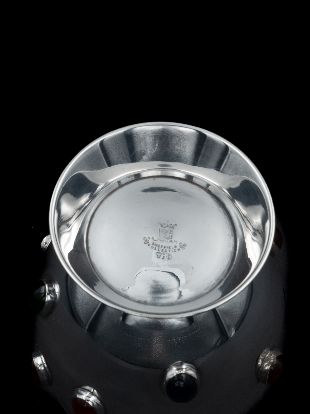 Pen Holder with Agate Cabochons