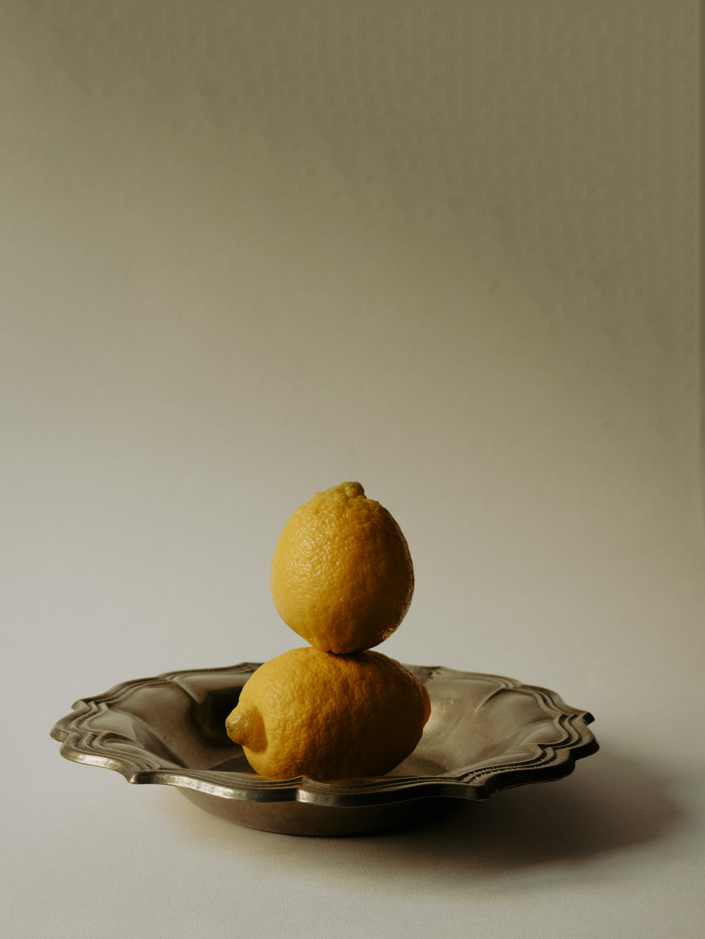 Scalloped Brass Decorative Bowl