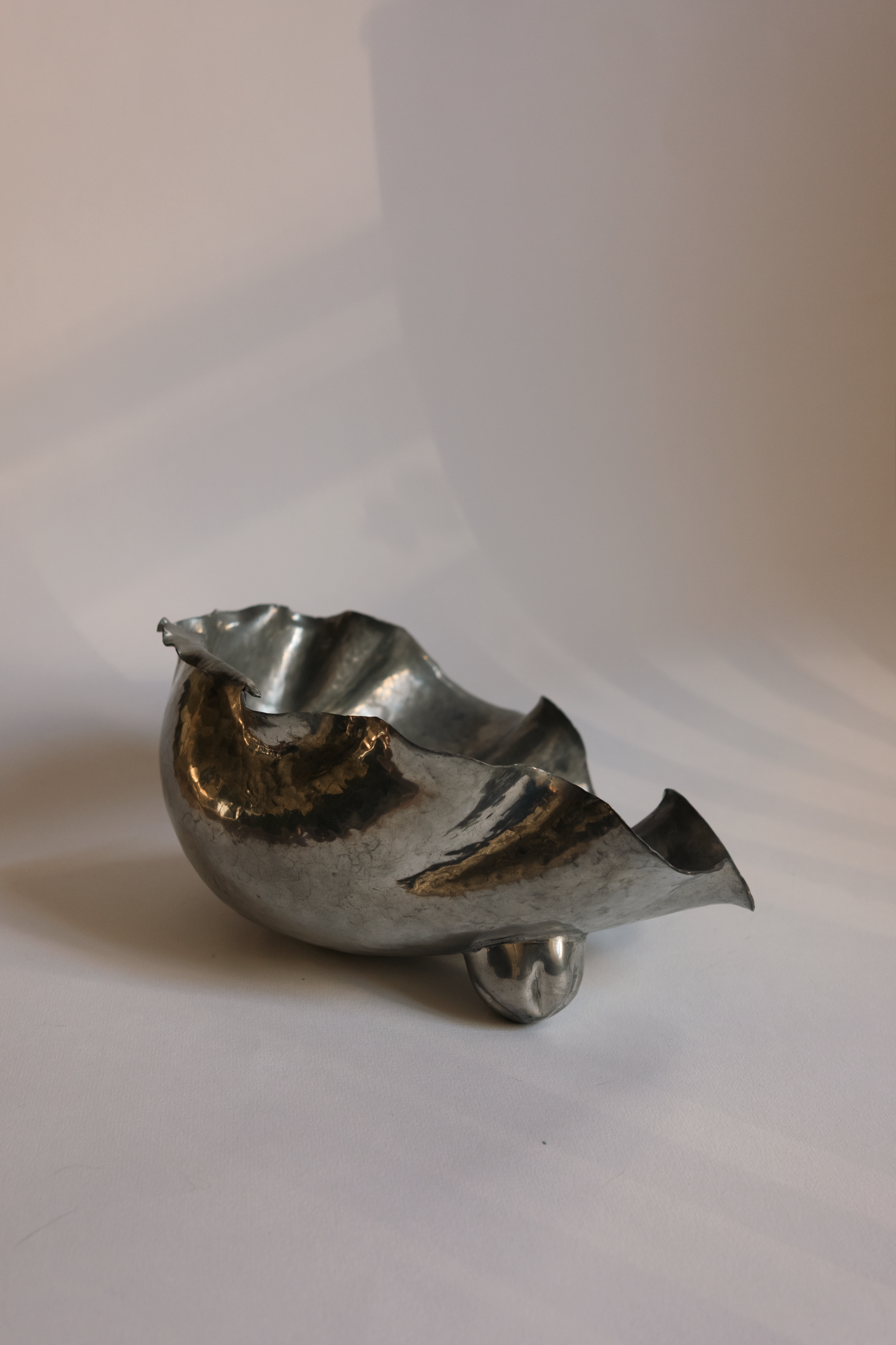 Handcrafted Pewter Shell Ice Bucket
