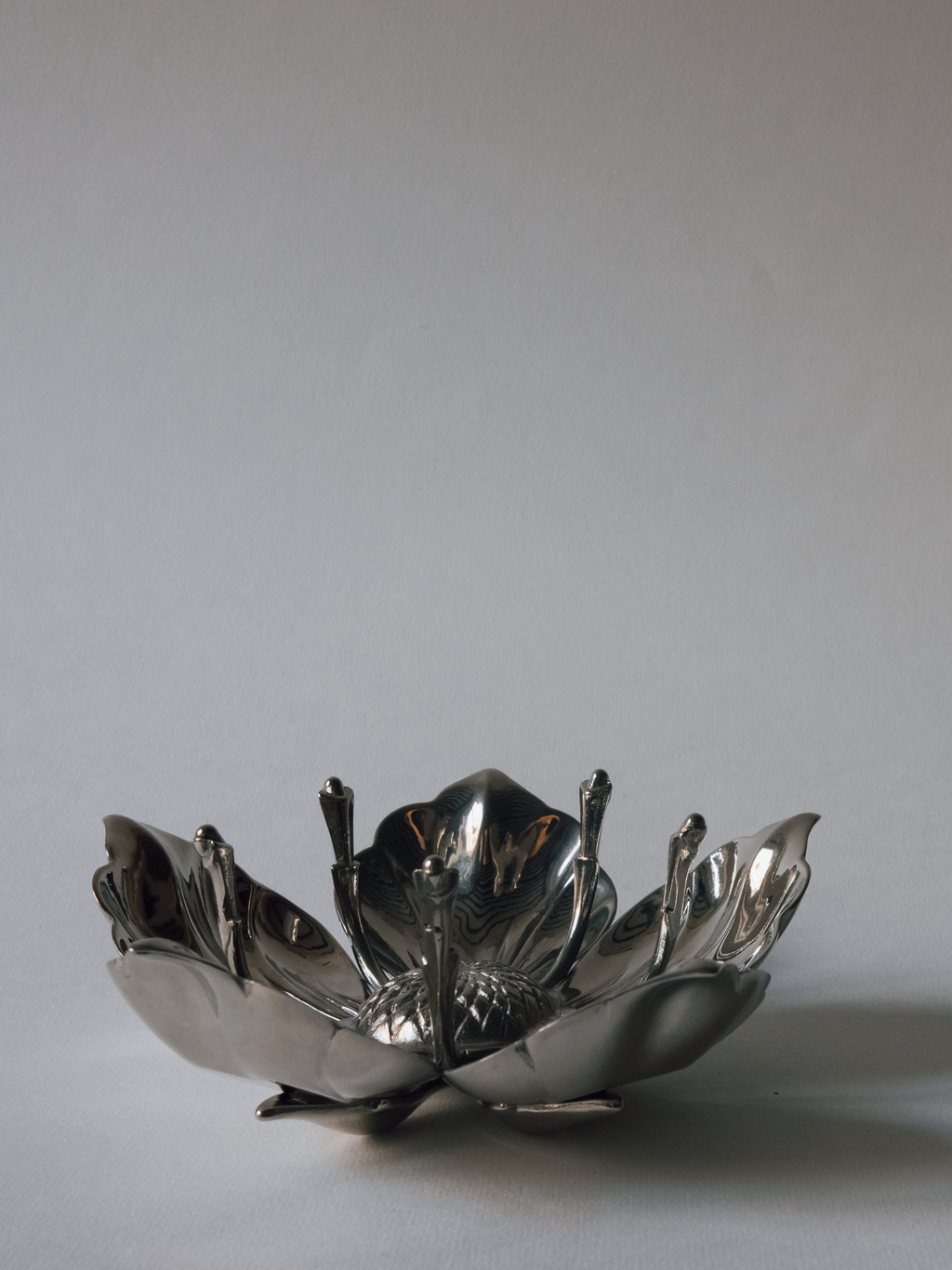 Silver-Plated Flower Ashtray