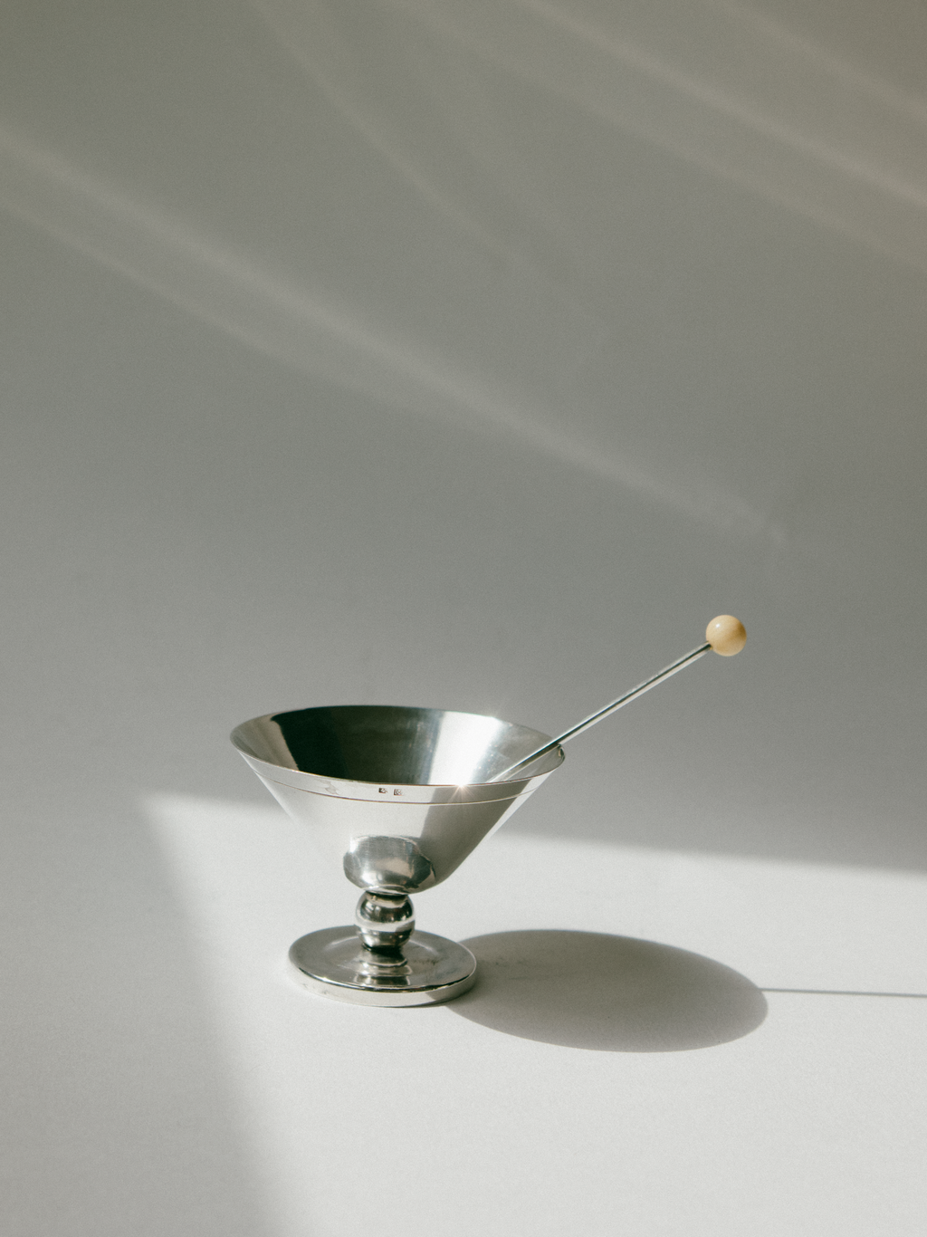 Set of Art Deco Silver-Plated Dessert Coupes with Beaded Spoons, France, c. 1930s
