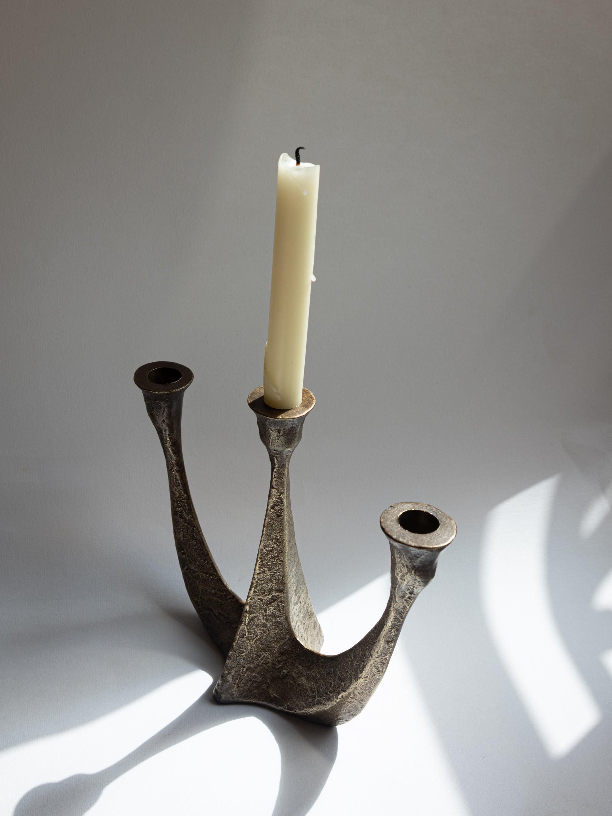 Candélabre brutaliste en bronze par Horst Dalbeck