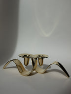 Paire de rares chandeliers en laiton de Carl M. Cohr