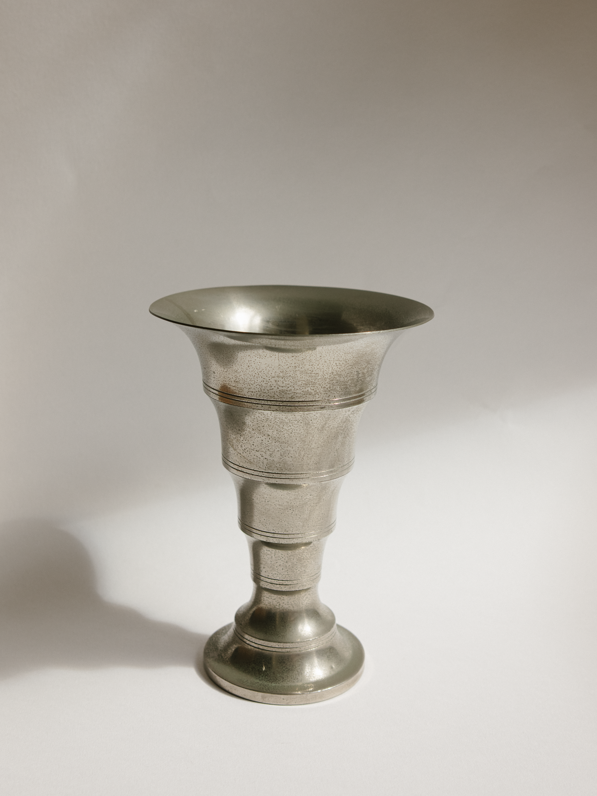 N.V. Metawa Tiel Dutch Art Deco Metal Vase