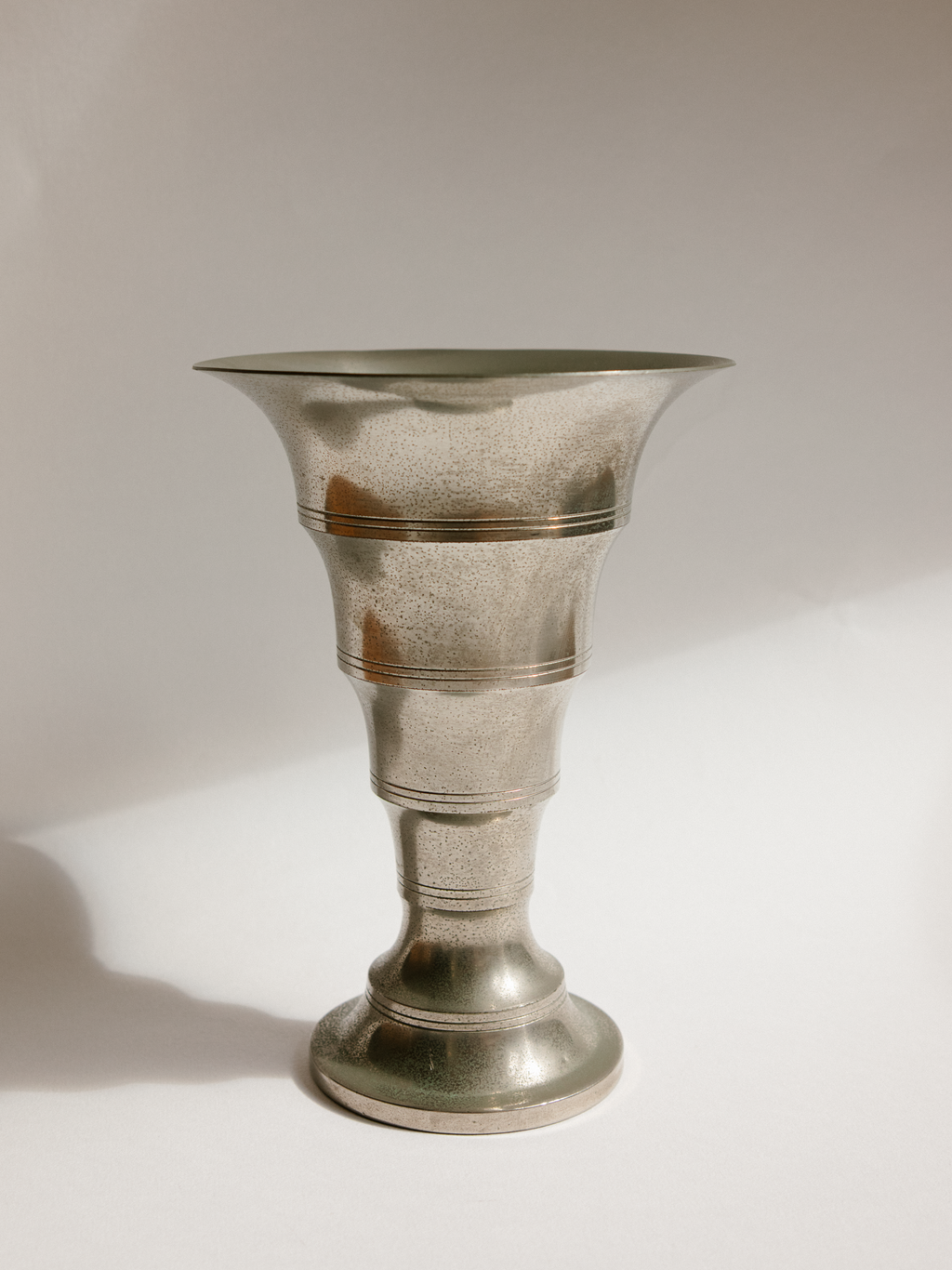 N.V. Metawa Tiel Dutch Art Deco Metal Vase