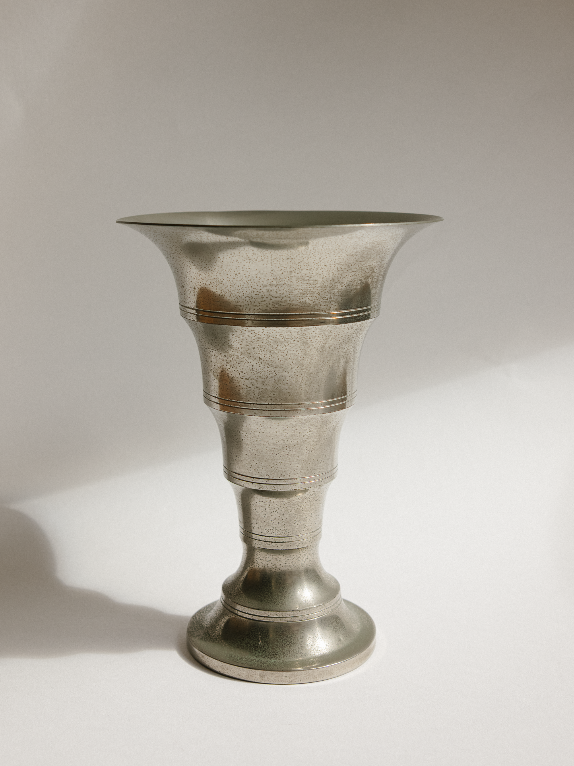 N.V. Metawa Tiel Dutch Art Deco Metal Vase