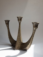 Candélabre brutaliste en bronze par Horst Dalbeck