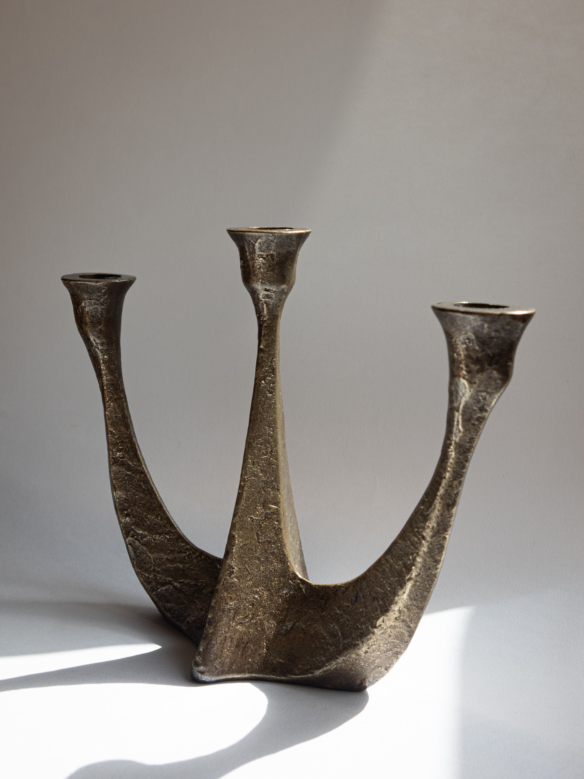 Candélabre brutaliste en bronze par Horst Dalbeck