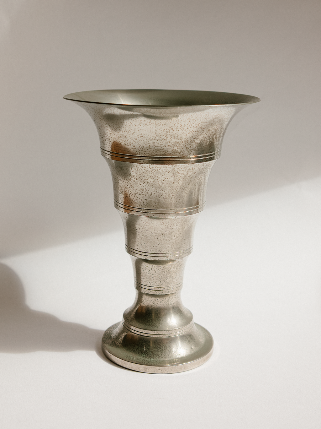 N.V. Metawa Tiel Dutch Art Deco Metal Vase