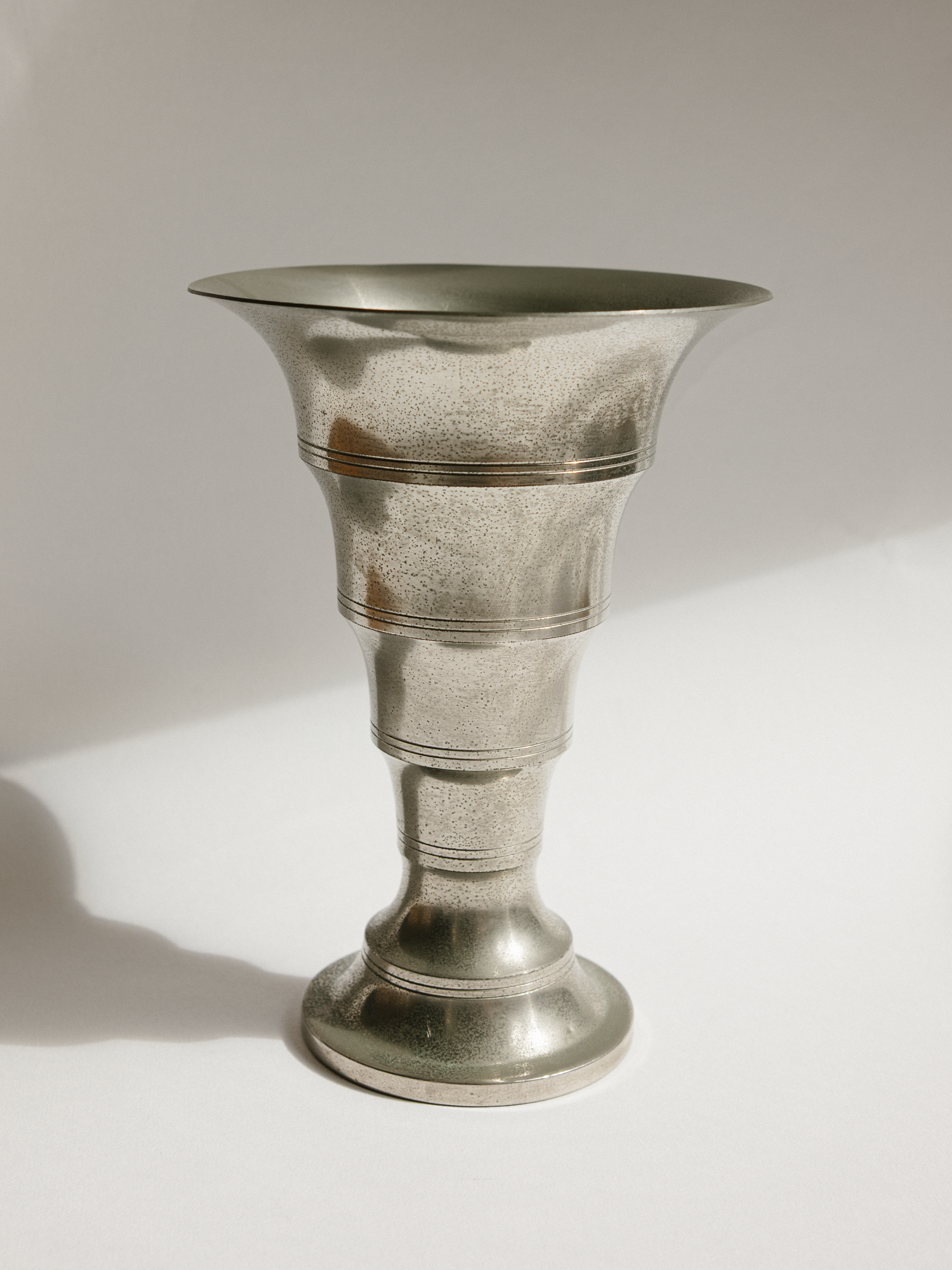N.V. Metawa Tiel Dutch Art Deco Metal Vase