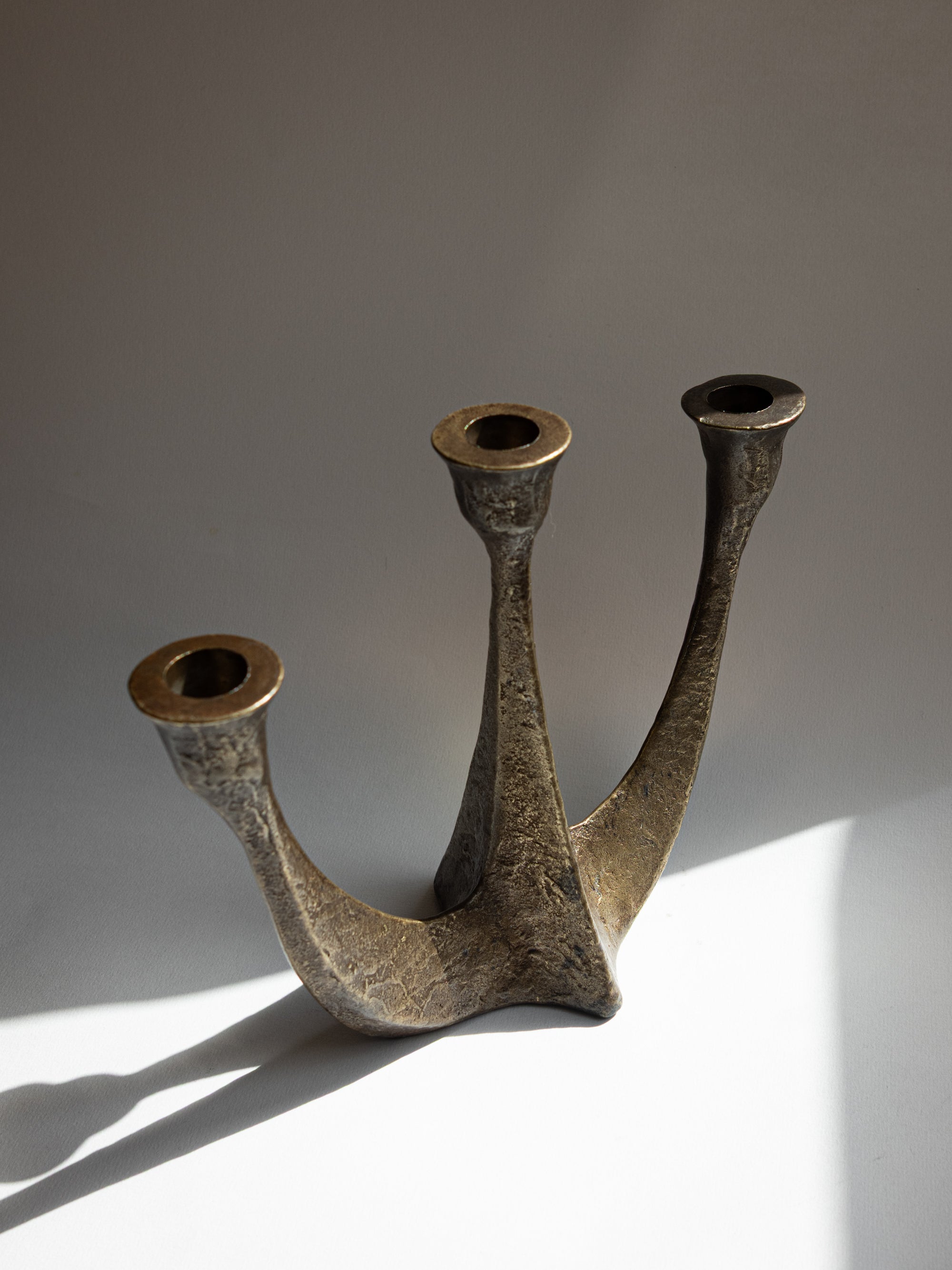 Candélabre brutaliste en bronze par Horst Dalbeck