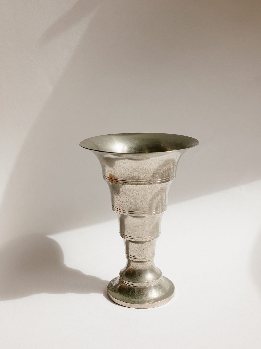 N.V. Metawa Tiel Dutch Art Deco Metal Vase