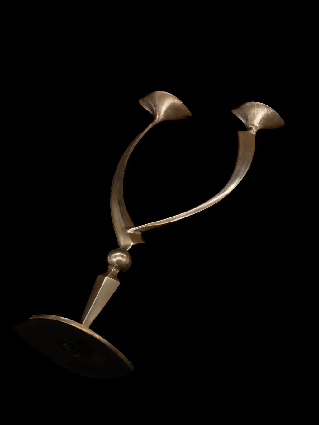 Mid-Century Brass Candleholder