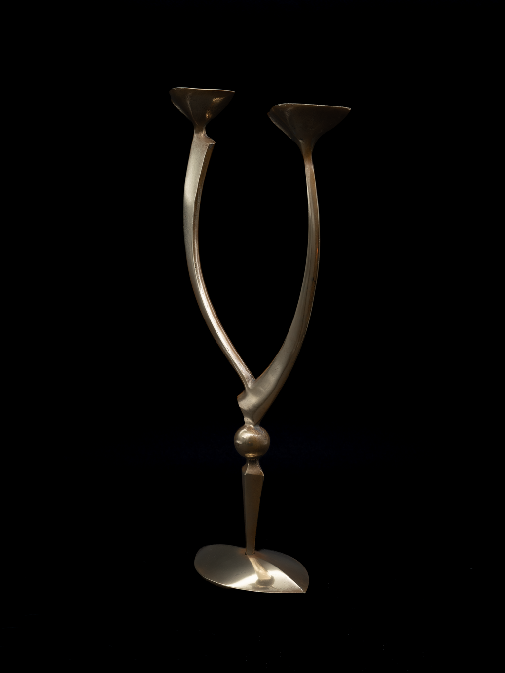 Mid-Century Brass Candleholder