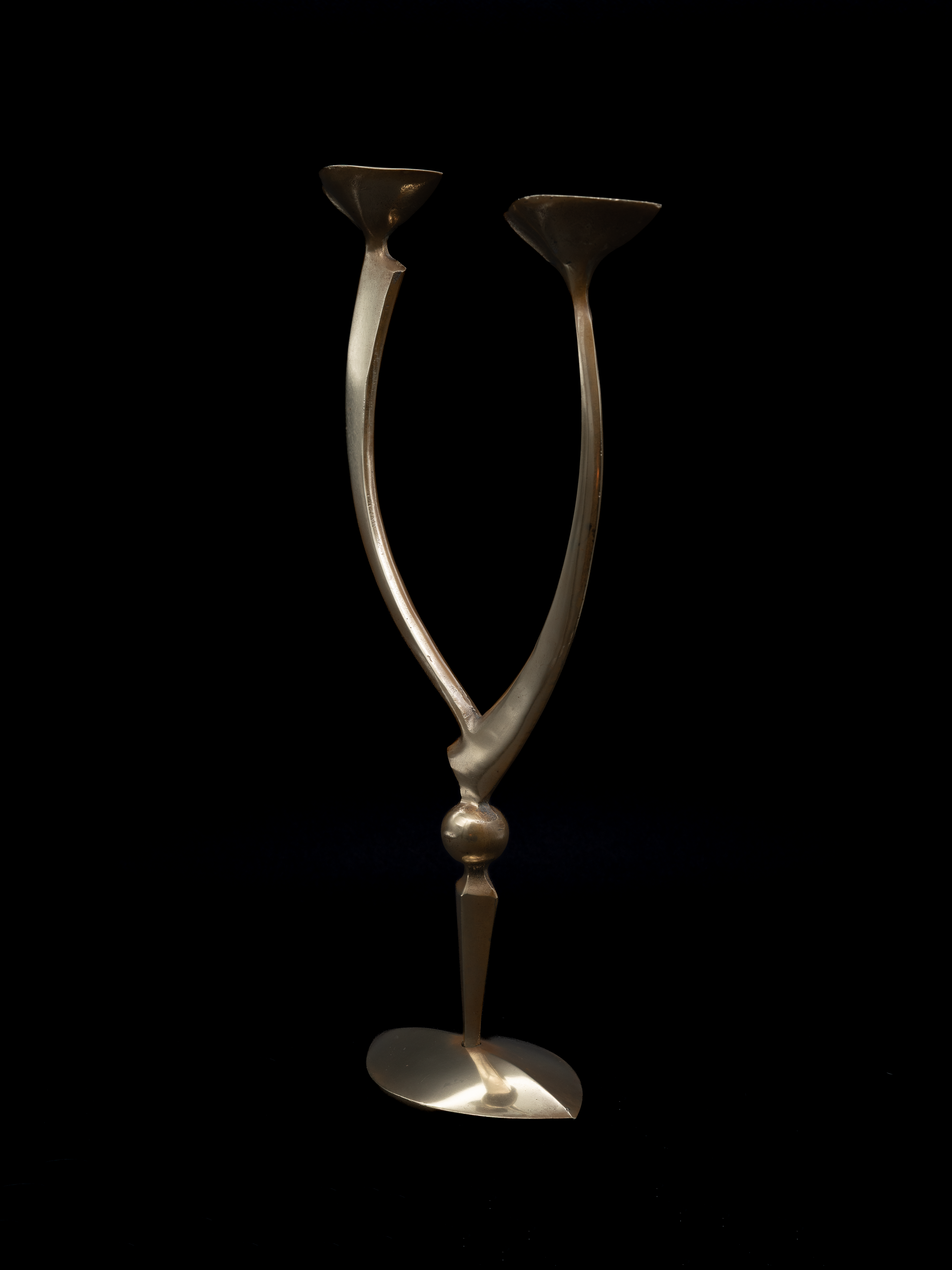 Mid-Century Brass Candleholder