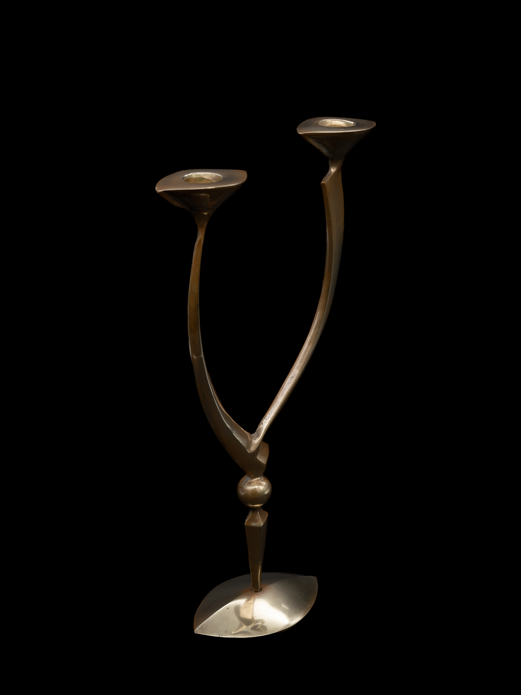 Mid-Century Brass Candleholder