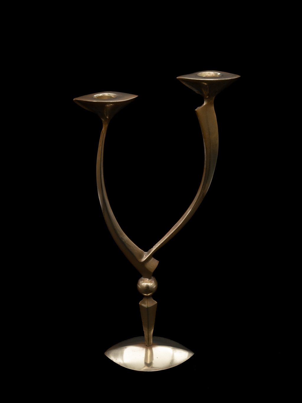 Mid-Century Brass Candleholder