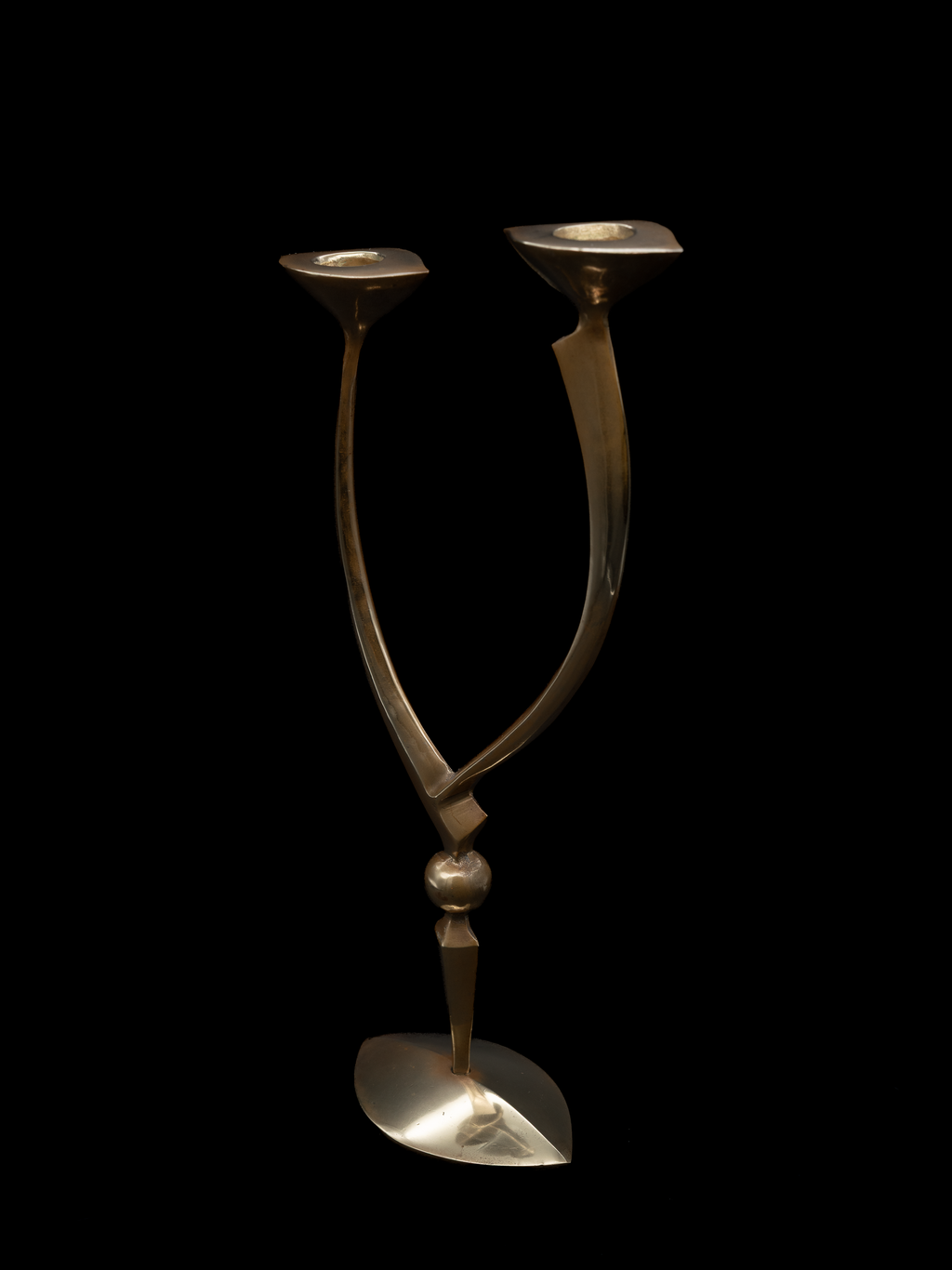 Mid-Century Brass Candleholder