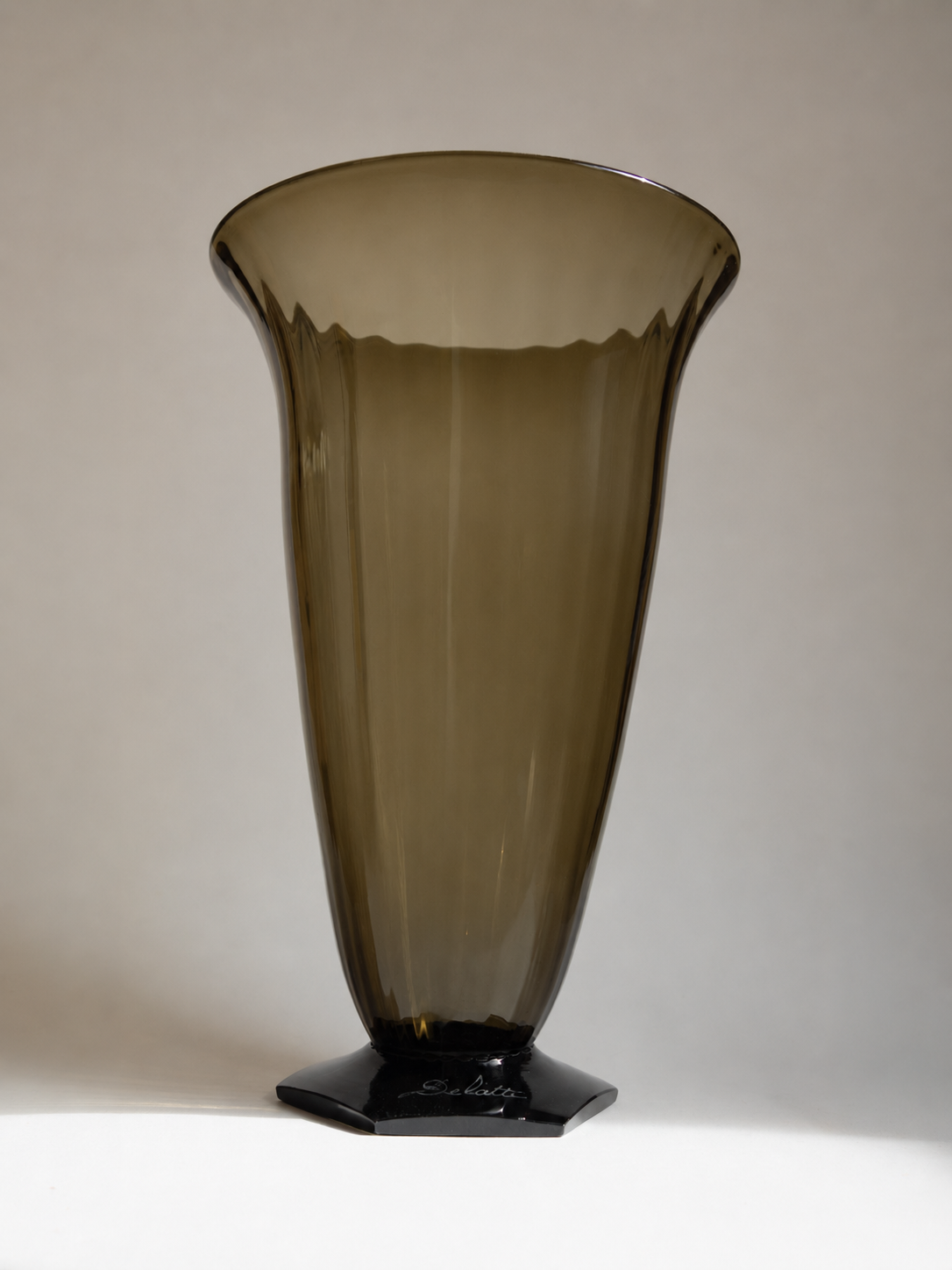 Monumental Delatte Nancy Art Deco Trumpet Vase