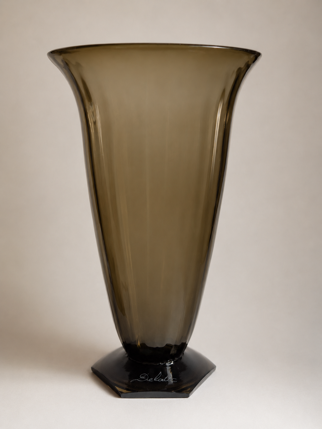 Monumental Delatte Nancy Art Deco Trumpet Vase