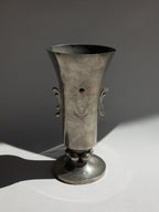 Swedish Grace Pewter Sunburst & Tulip Vase by J.L. Hultman for Svenskt Tenn