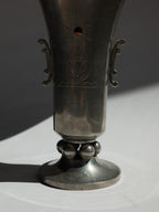 Swedish Grace Pewter Sunburst & Tulip Vase by J.L. Hultman for Svenskt Tenn