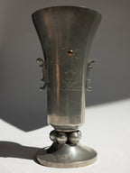 Swedish Grace Pewter Sunburst & Tulip Vase by J.L. Hultman for Svenskt Tenn