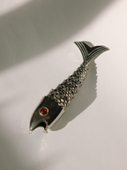 Vintage Articulated Silver-Plated Fish Bottle Opener