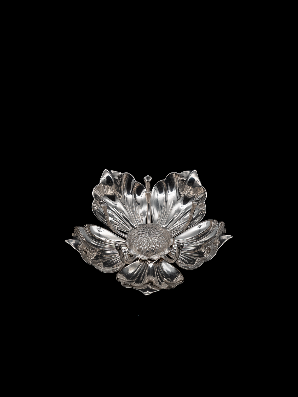 Silver-Plated Magnolia Flower