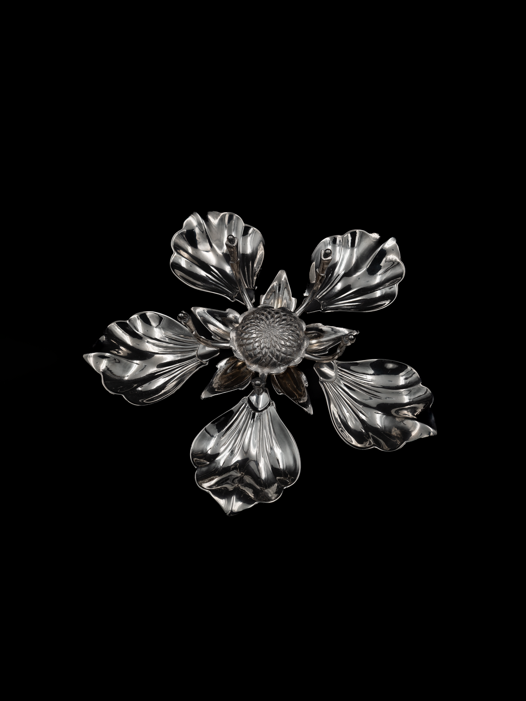 Silver-Plated Magnolia Flower