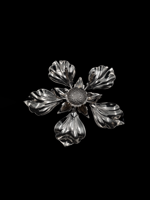 Silver-Plated Magnolia Flower