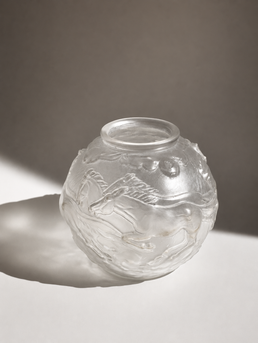 Galloping Horses Art Deco Vase