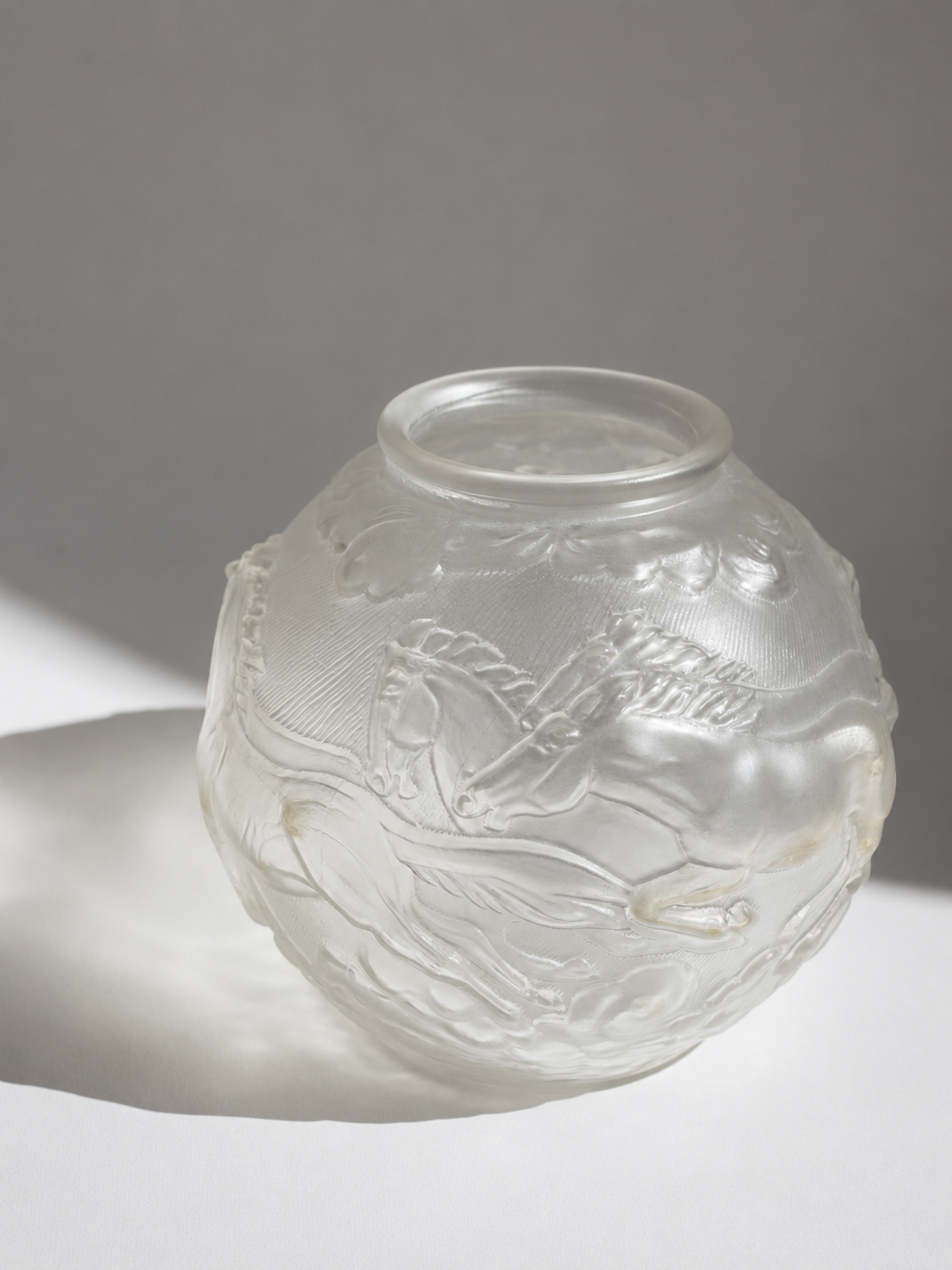 Galloping Horses Art Deco Vase by Karl Zentner