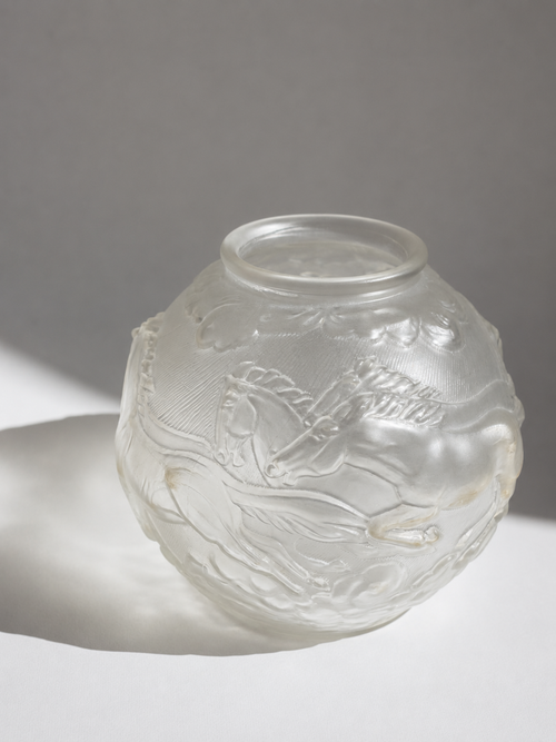 Galloping Horses Art Deco Vase by Karl Zentner