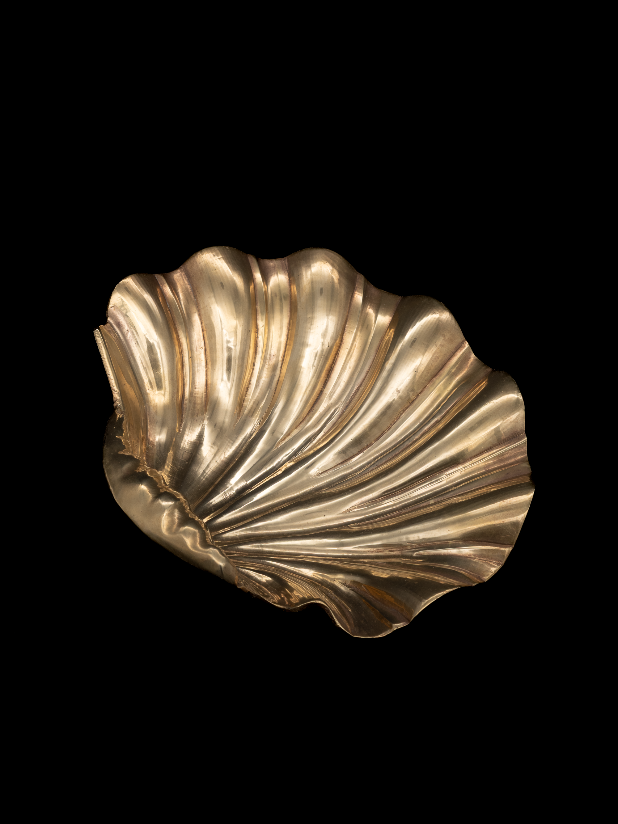 Brass Shell Footed Bowl