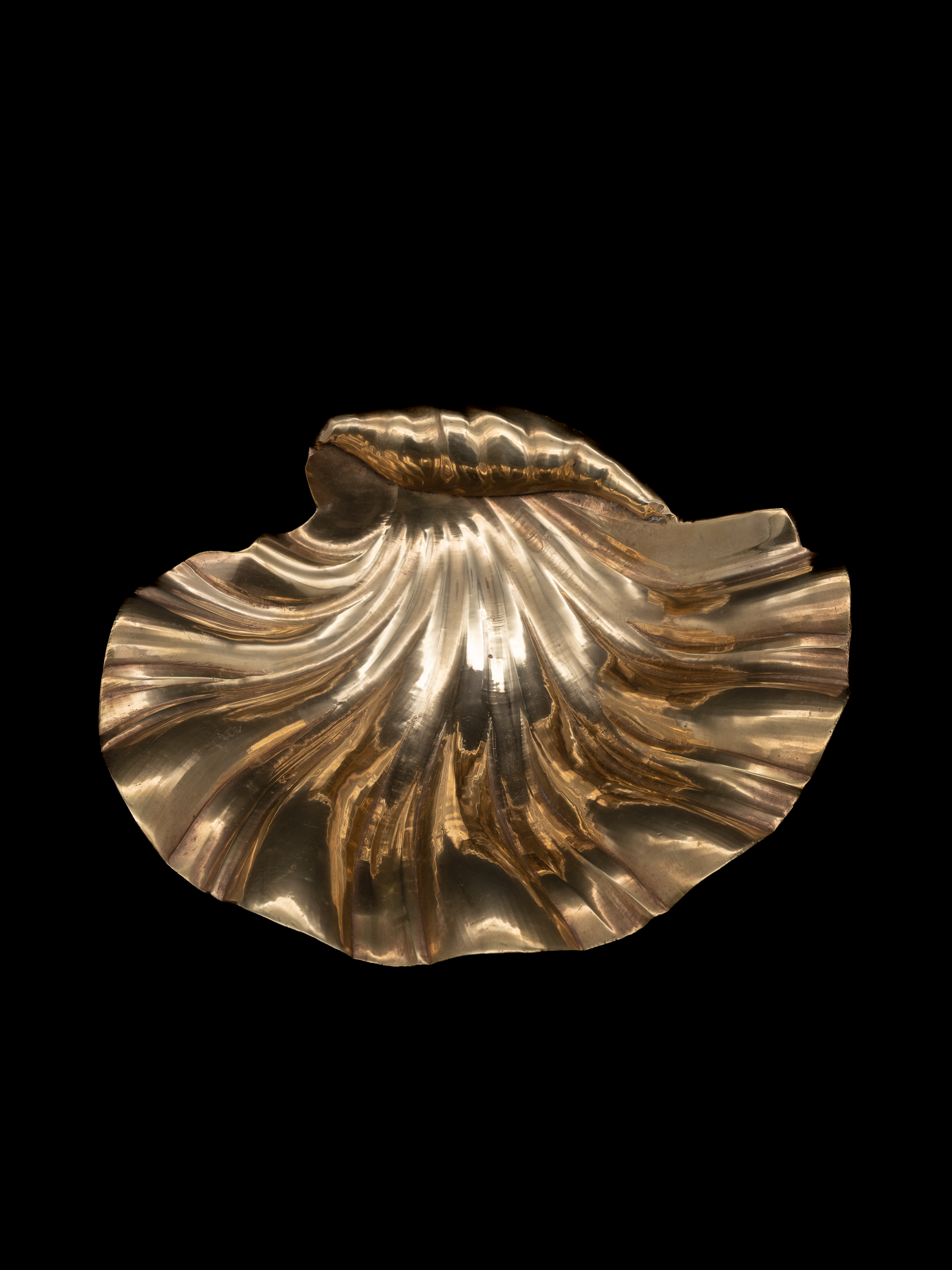 Brass Shell Footed Bowl