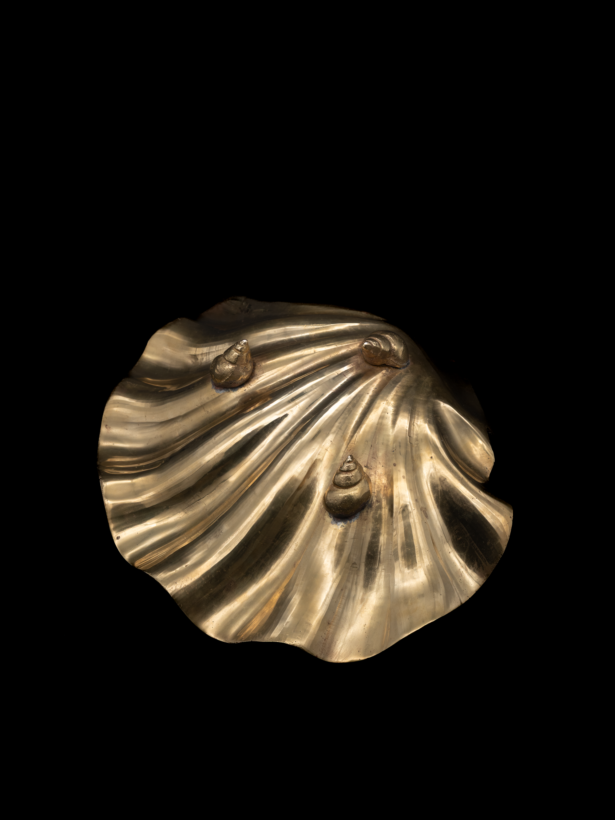 Brass Shell Footed Bowl