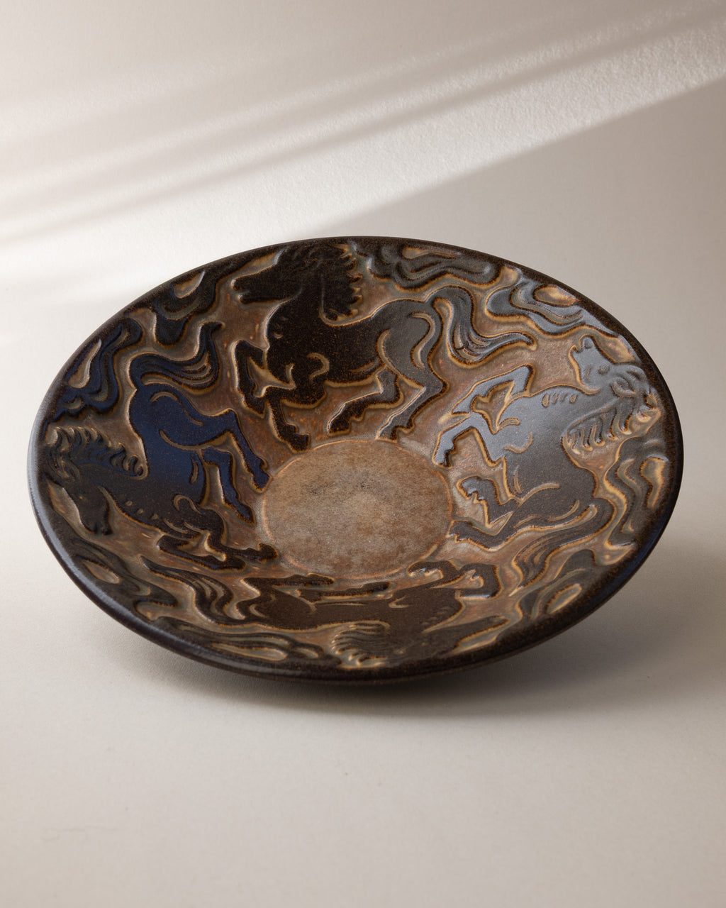Marianne Starck Galloping Horses Stoneware Bowl