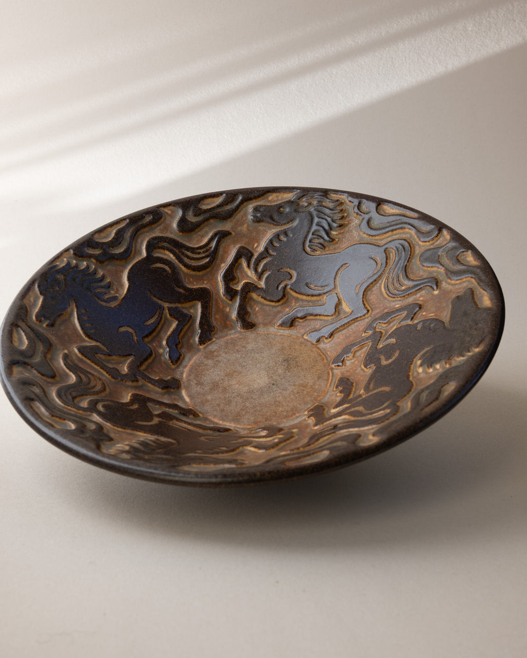 Marianne Starck Galloping Horses Stoneware Bowl