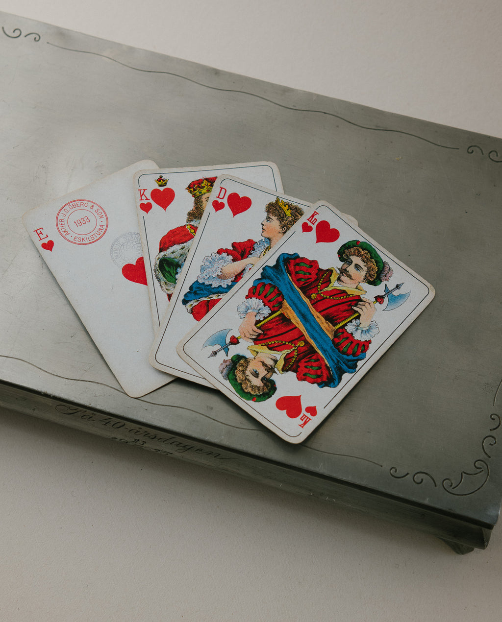 J.L. Hultman for Svenskt Tenn Card Box with Öberg Cards
