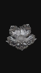 Fleur de magnolia plaquée argent