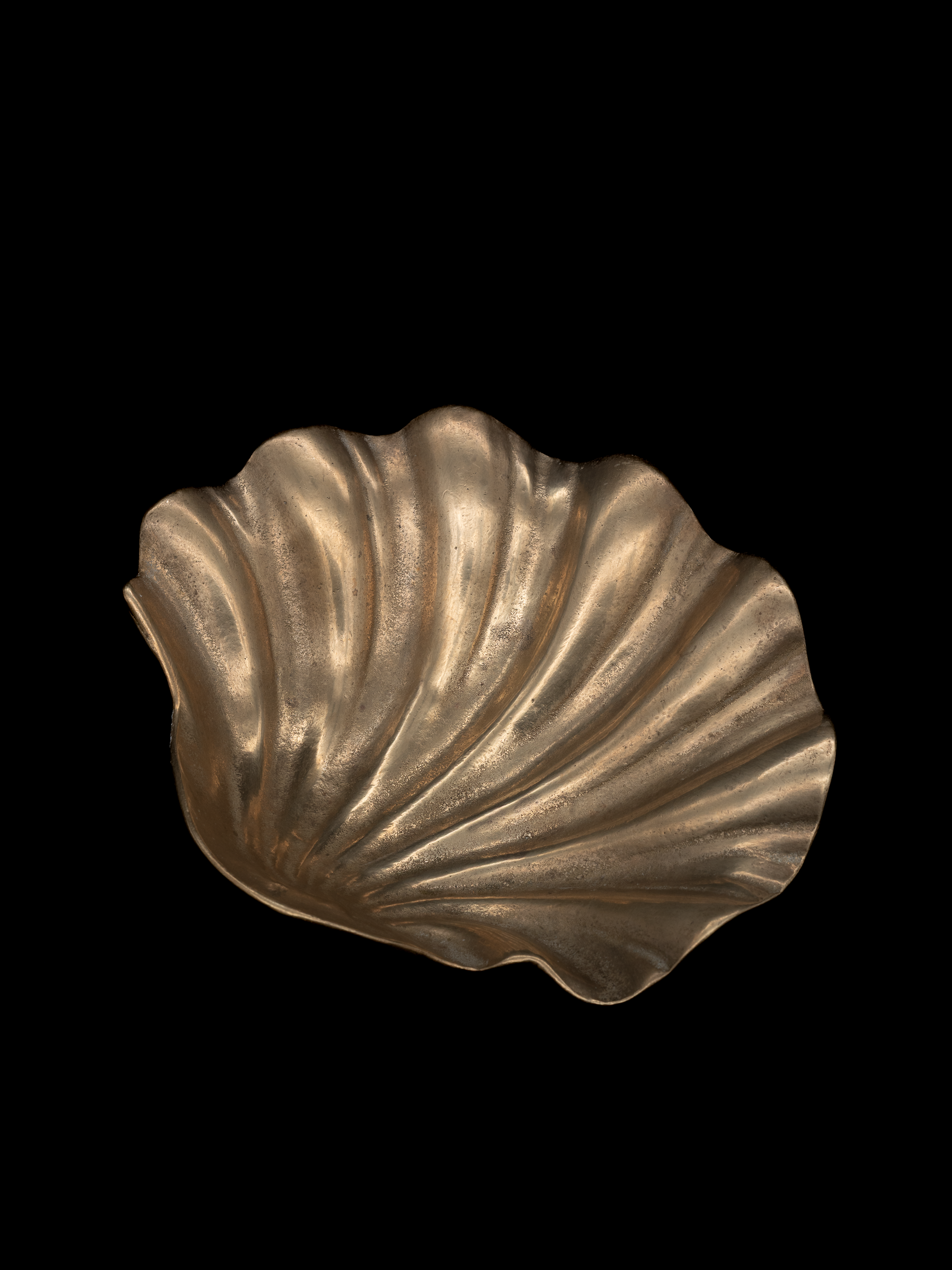 Art Deco Brass Shell Bowl