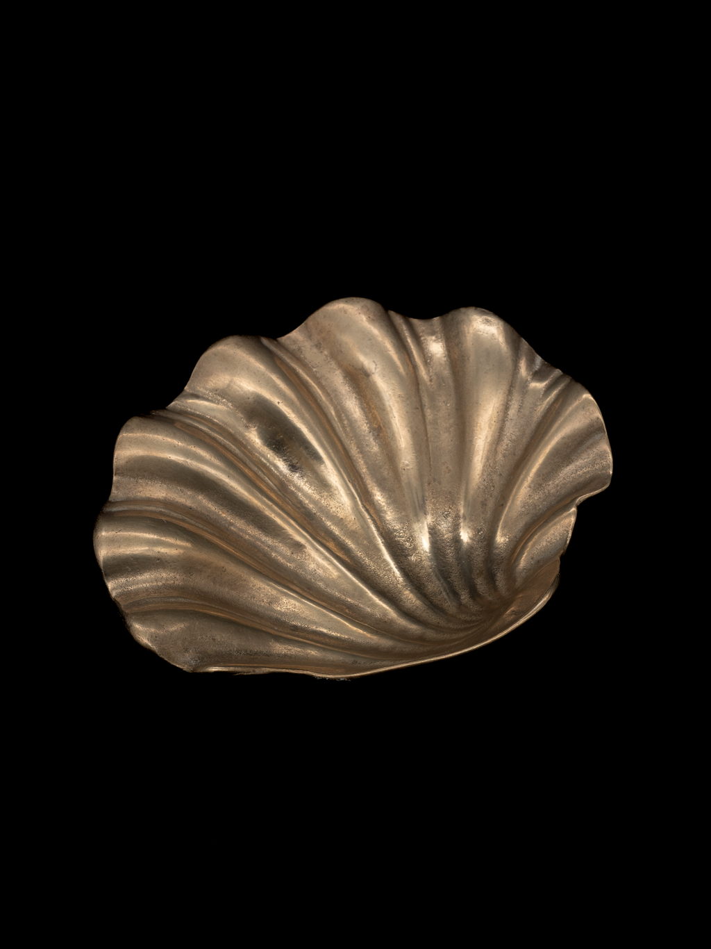 Art Deco Brass Shell Bowl