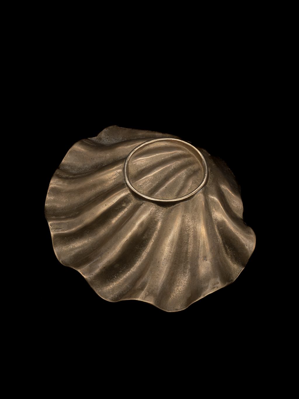 Art Deco Brass Shell Bowl