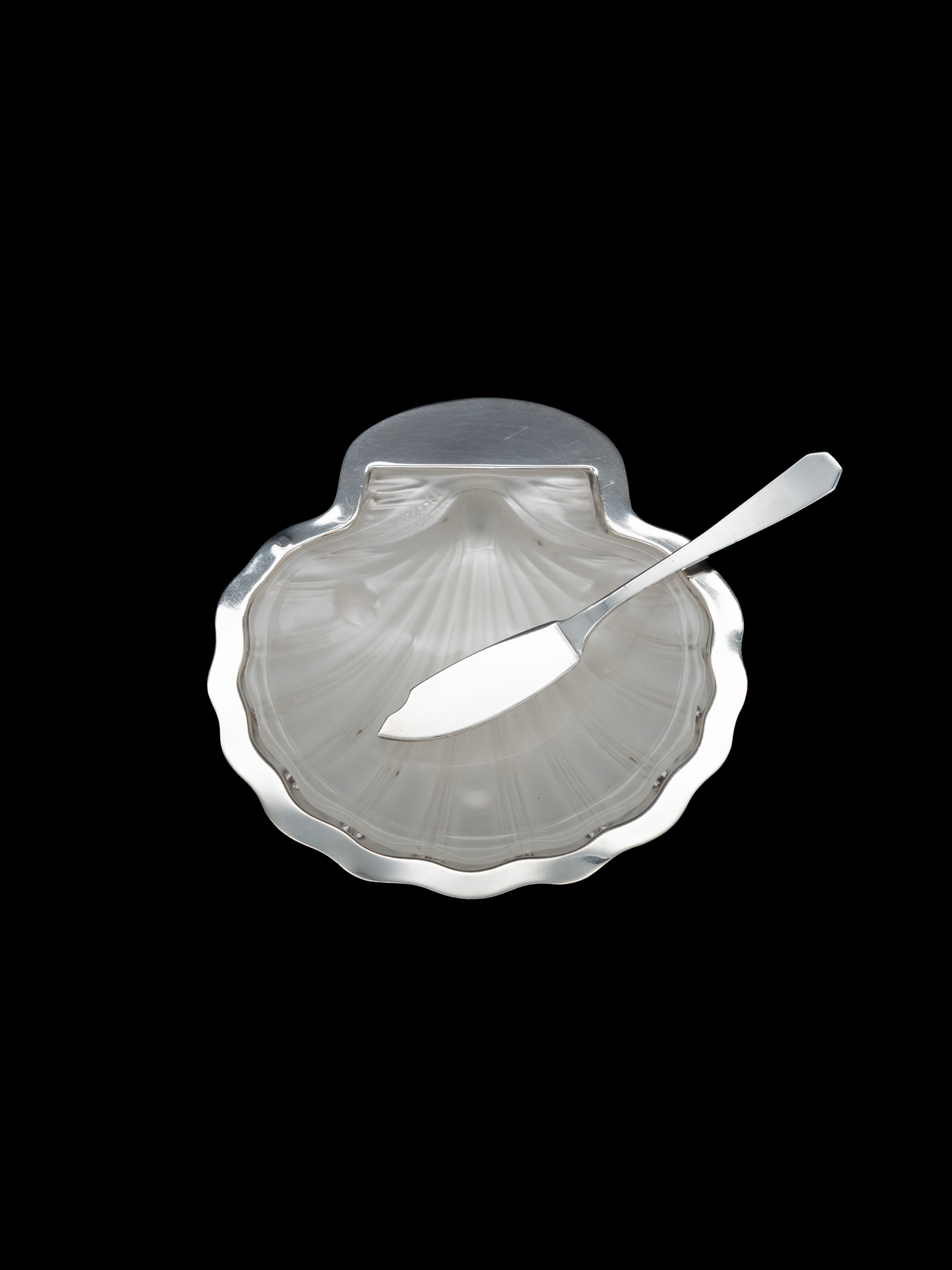 N. Collet Shell Butter Dish & Knife Set